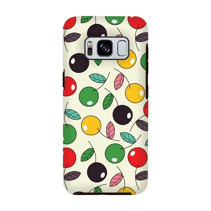 Galaxy S8 StrongFit colorful cherries by TMSarts