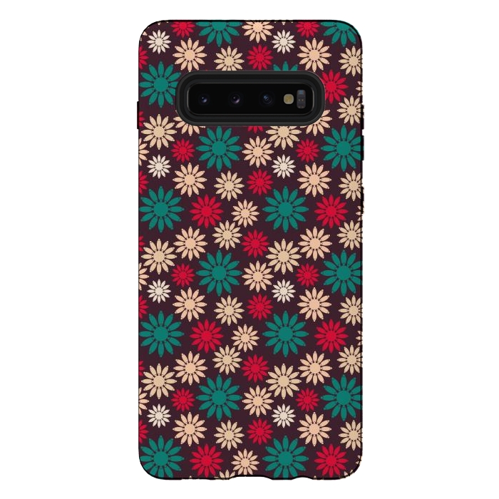 Galaxy S10 plus StrongFit geometric sunflowers by TMSarts