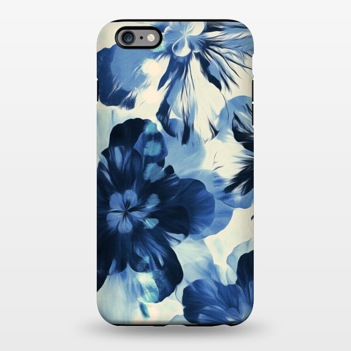 iPhone 6/6s plus StrongFit Shibori Inspired Indigo Floral by Micklyn Le Feuvre