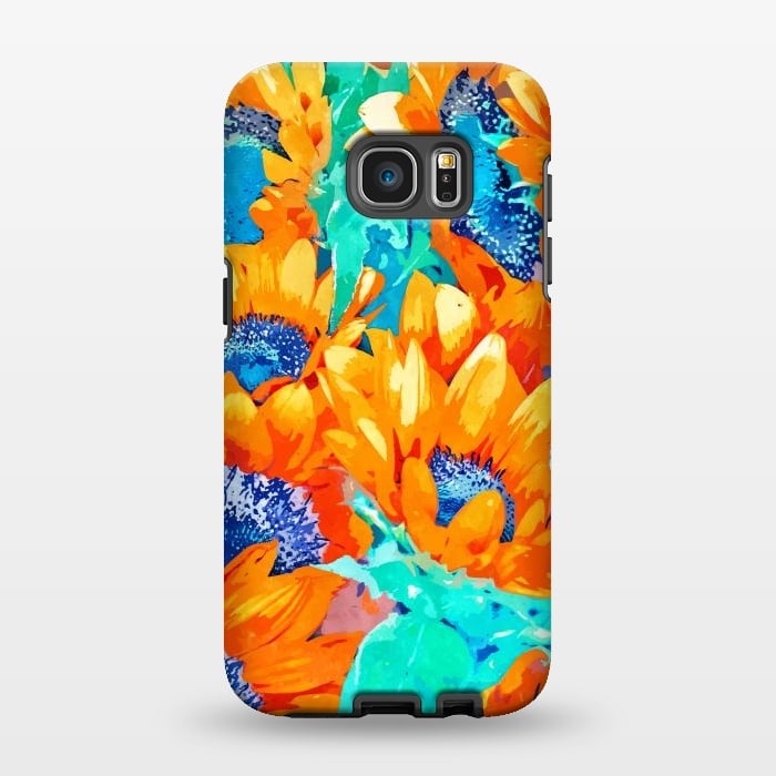 Galaxy S7 EDGE StrongFit Sunflower Garden by Uma Prabhakar Gokhale