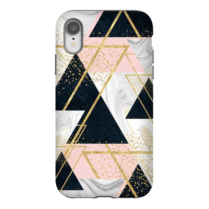 iPhone Xr StrongFit Elegant geometric and confetti golden design by InovArts