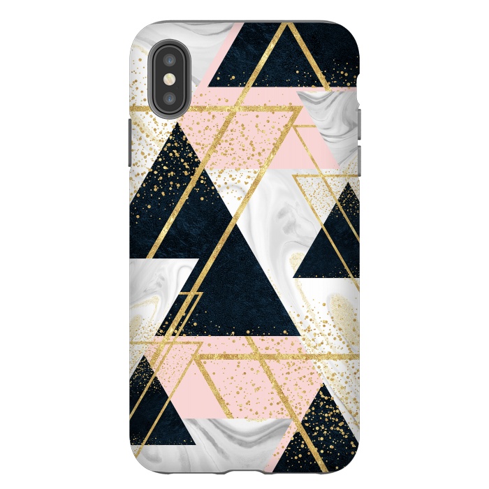 iPhone Xs Max StrongFit Elegant geometric and confetti golden design by InovArts