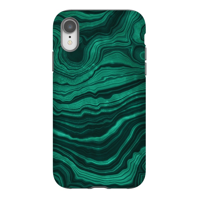 iPhone Xr StrongFit Green Malachite Marble Gem by  Utart