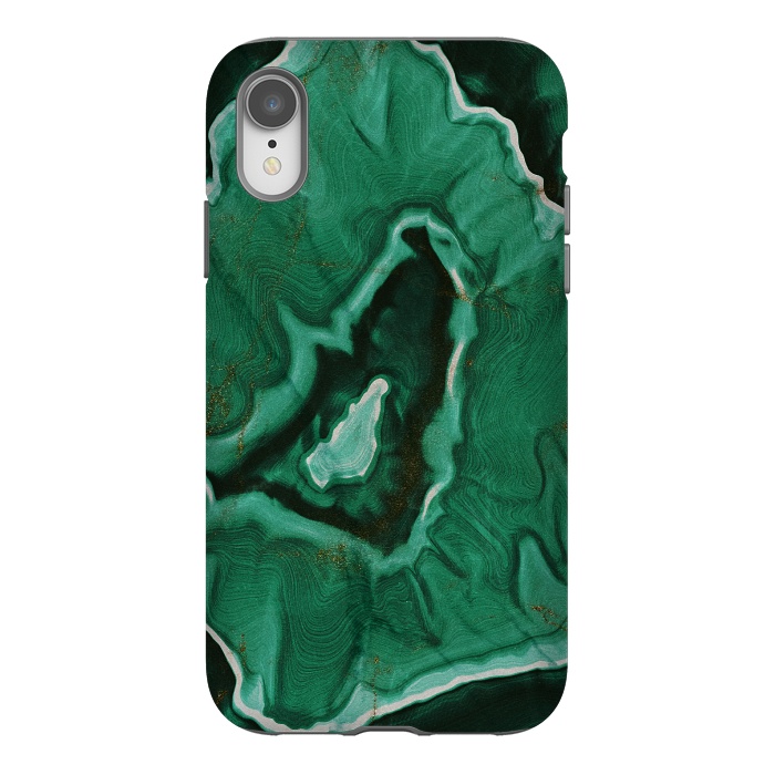iPhone Xr StrongFit Green Agate Marble Malachite by  Utart