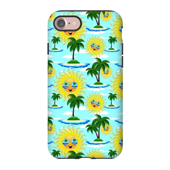 iPhone 7 StrongFit Happy Summer Sun on Tropical Island by BluedarkArt