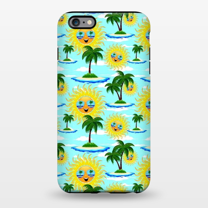 iPhone 6/6s plus StrongFit Happy Summer Sun on Tropical Island by BluedarkArt
