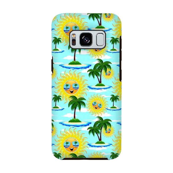 Galaxy S8 StrongFit Happy Summer Sun on Tropical Island by BluedarkArt