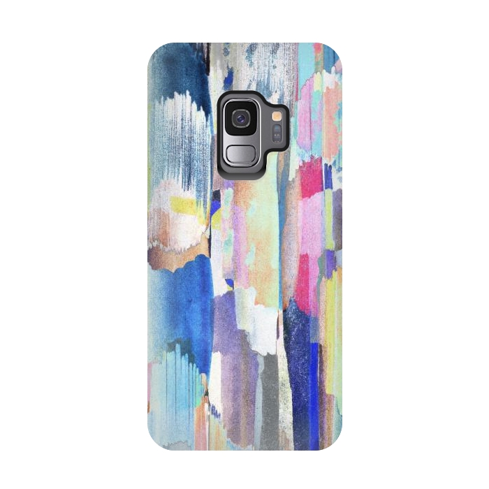 Galaxy S9 StrongFit Colorful paint brushstrokes by Oana 