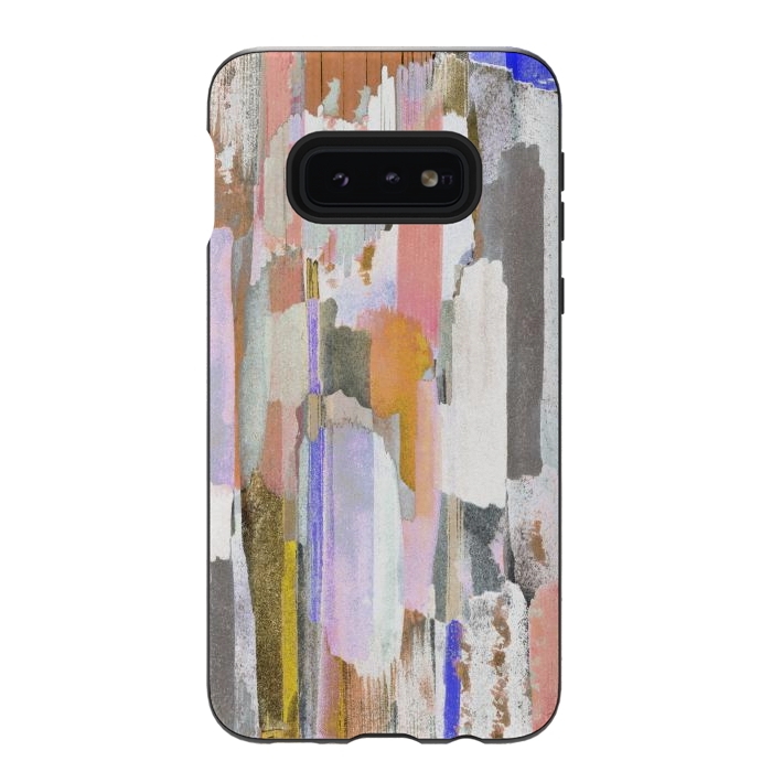 Galaxy S10e StrongFit Abstract pastel brushstrokes painting by Oana 