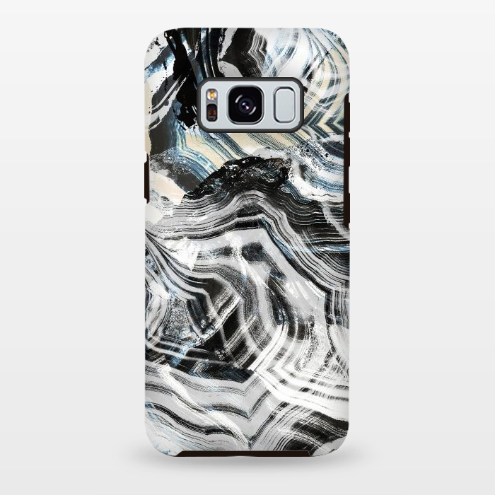 Galaxy S8 plus StrongFit Brushed contrasted marble by Oana 