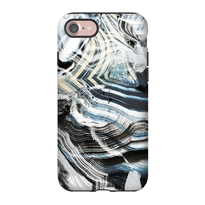 iPhone 7 StrongFit Precious geode marble brushstrokes by Oana 