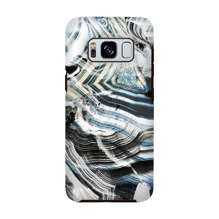 Galaxy S8 StrongFit Precious geode marble brushstrokes by Oana 
