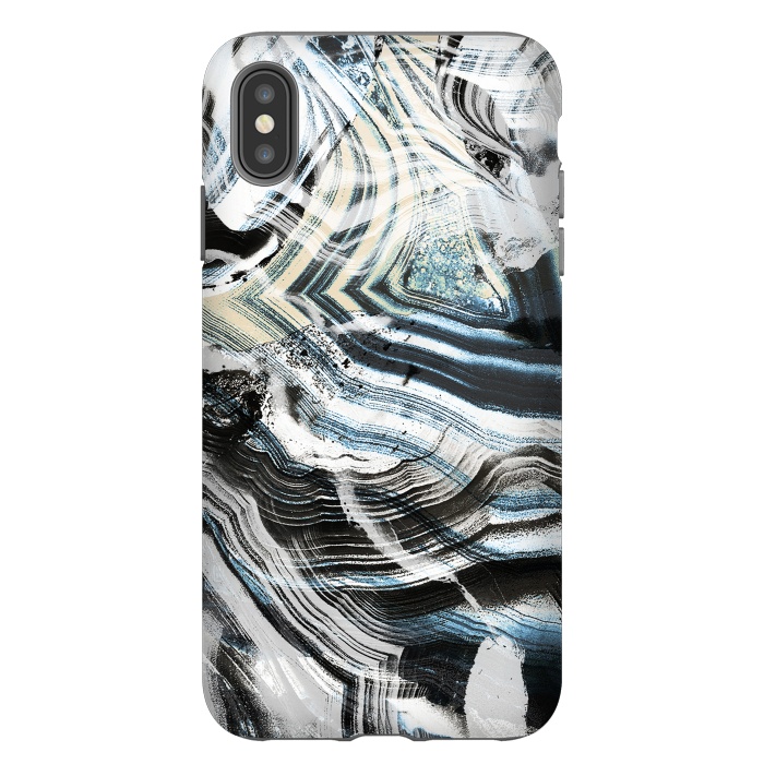 iPhone Xs Max StrongFit Precious geode marble brushstrokes by Oana 