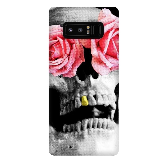 Galaxy Note 8 StrongFit Skull Roses by Mitxel Gonzalez