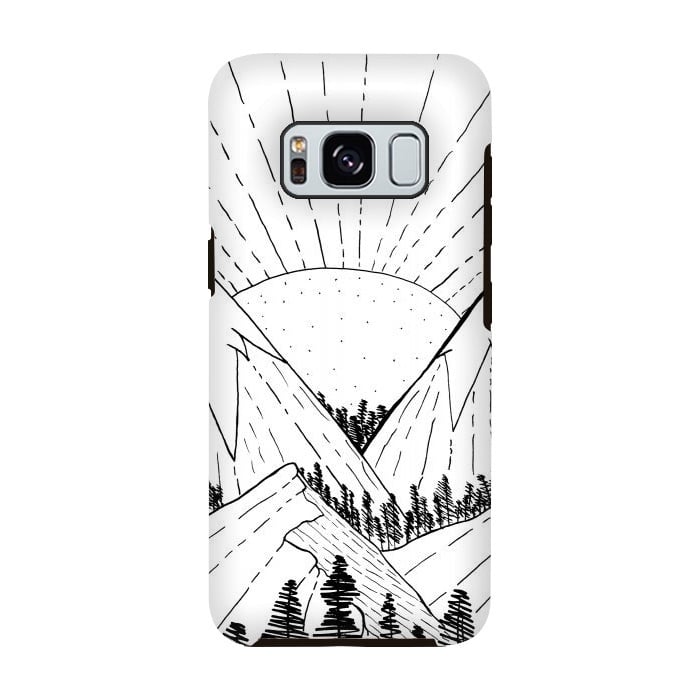 Galaxy S8 StrongFit Big sun Mounts (white and black ) by Steve Wade (Swade)