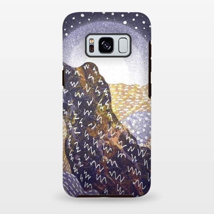Galaxy S8 plus StrongFit Mauve and gold hills by Steve Wade (Swade)