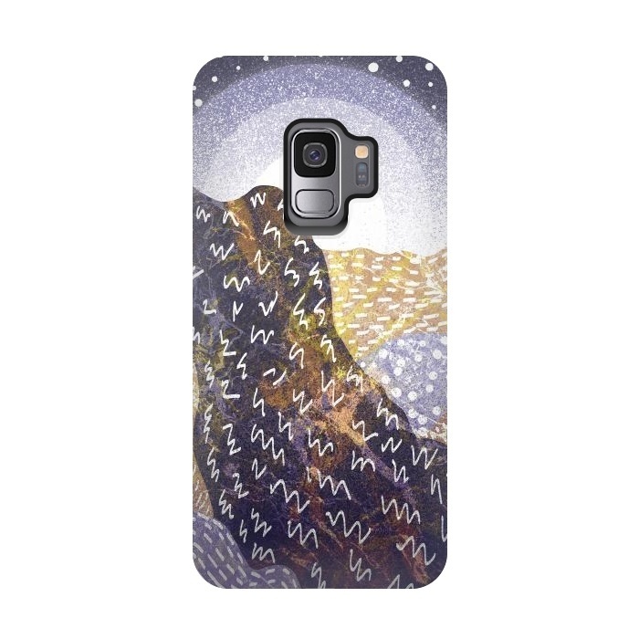 Galaxy S9 StrongFit Mauve and gold hills by Steve Wade (Swade)