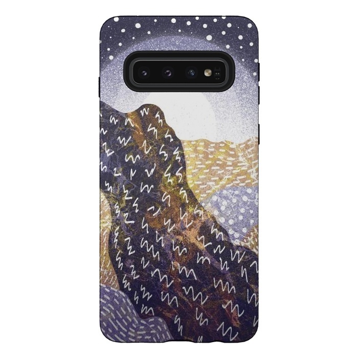 Galaxy S10 StrongFit Mauve and gold hills by Steve Wade (Swade)