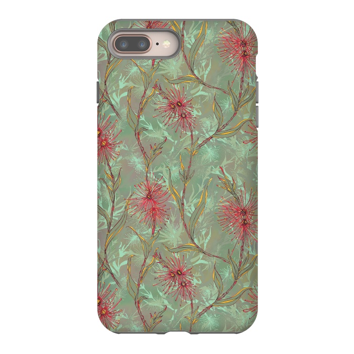 iPhone 7 plus StrongFit Red Gum Flower by Lotti Brown
