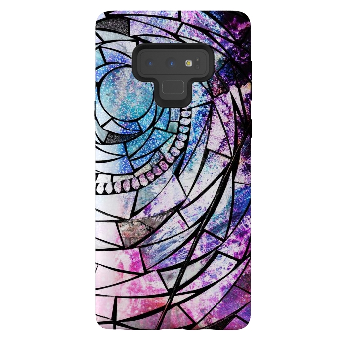 Galaxy Note 9 StrongFit Star dust universe colorful broken glass by Oana 