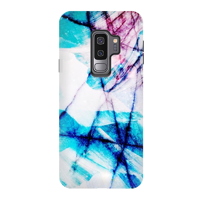 Galaxy S9 plus StrongFit Blue marble with star dust texture by Oana 