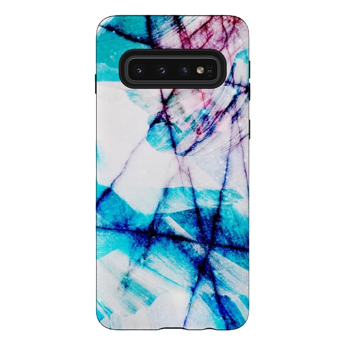 Galaxy S10 StrongFit Blue marble with star dust texture by Oana 
