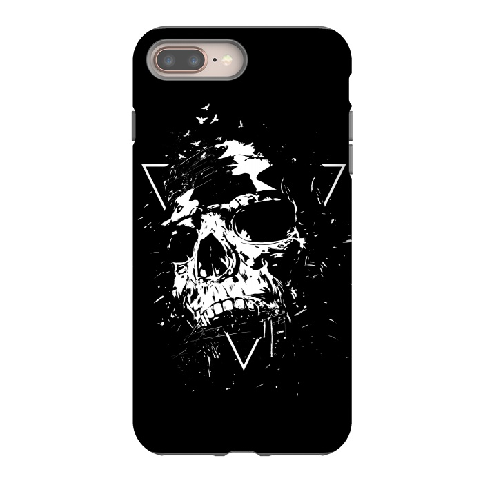 iPhone 7 plus StrongFit Skull X (bw) by Balazs Solti