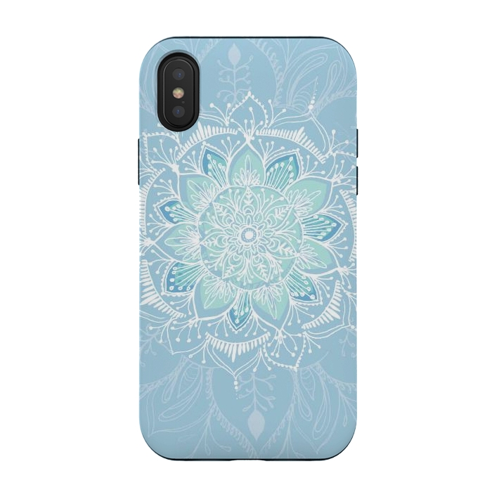 iPhone Xs / X StrongFit Baby Blue  by Rose Halsey