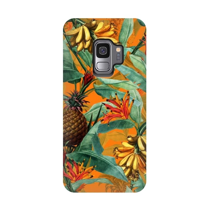 Galaxy S9 StrongFit Sunny Banana and Pinapple Jungle Garden by  Utart