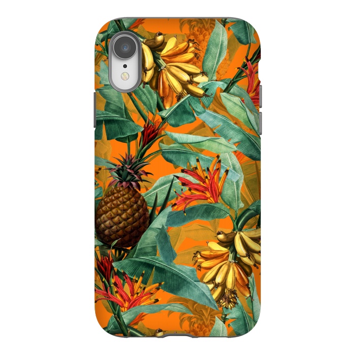 iPhone Xr StrongFit Sunny Banana and Pinapple Jungle Garden by  Utart