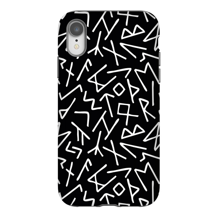 iPhone Xr StrongFit Scrambled Runes I by Majoih