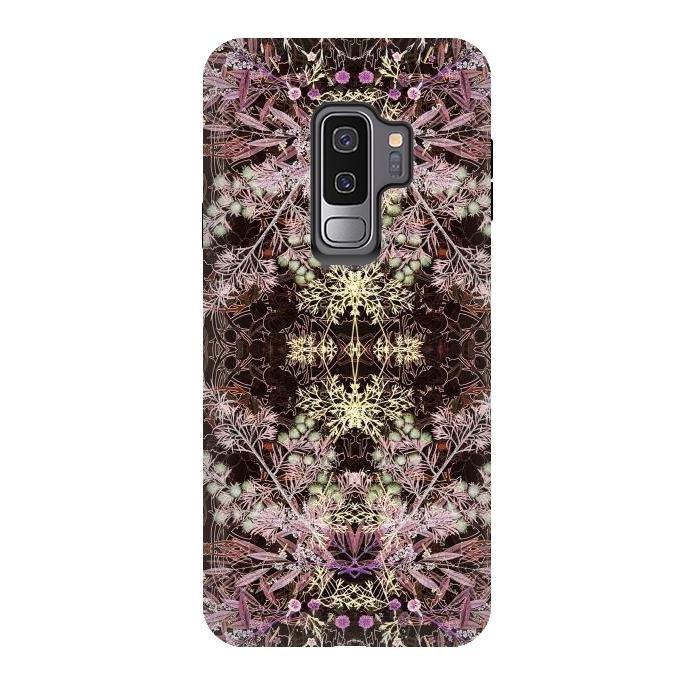 Galaxy S9 plus StrongFit Delicate arts and crafts botanical pattern by Oana 