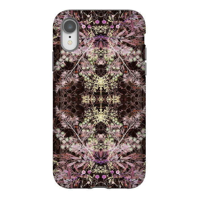 iPhone Xr StrongFit Delicate arts and crafts botanical pattern by Oana 