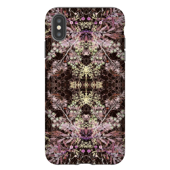 iPhone Xs Max StrongFit Delicate arts and crafts botanical pattern by Oana 