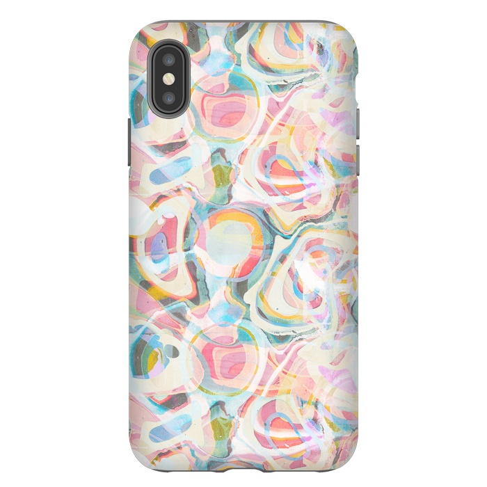 iPhone Xs Max StrongFit Pastel abstract marbling painting by Oana 
