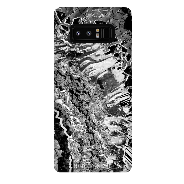 Galaxy Note 8 StrongFit Silver and gemstones abstract art by Oana 