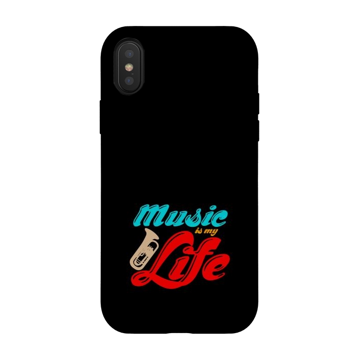 iPhone Xs / X StrongFit music is my life by TMSarts