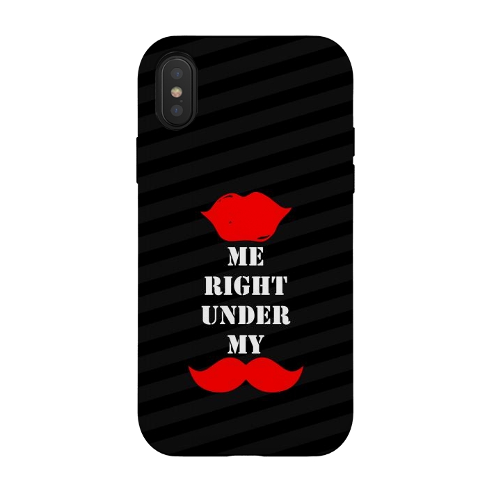 iPhone Xs / X StrongFit kiss me mustache by TMSarts