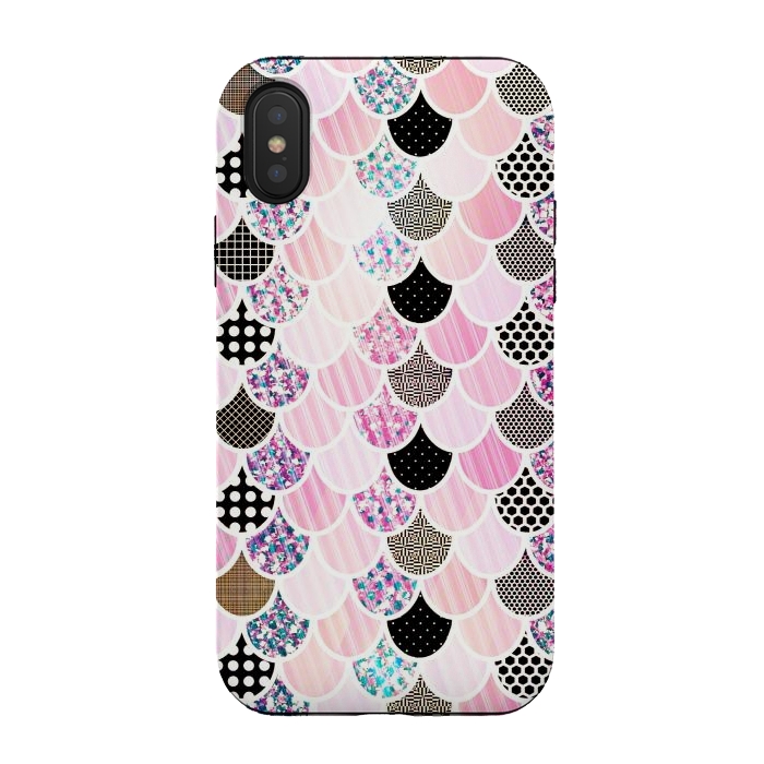 iPhone Xs / X StrongFit cute pink mermaid by Jms