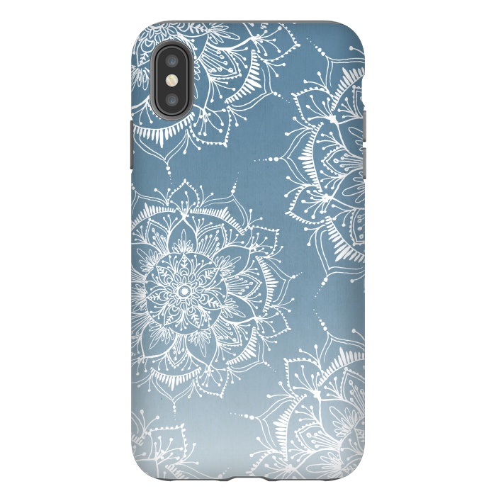 iPhone Xs Max StrongFit mandala Fade Blue by Rose Halsey