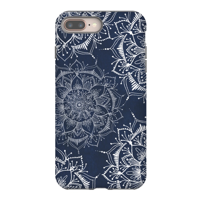 iPhone 7 plus StrongFit Floral Blue by Rose Halsey