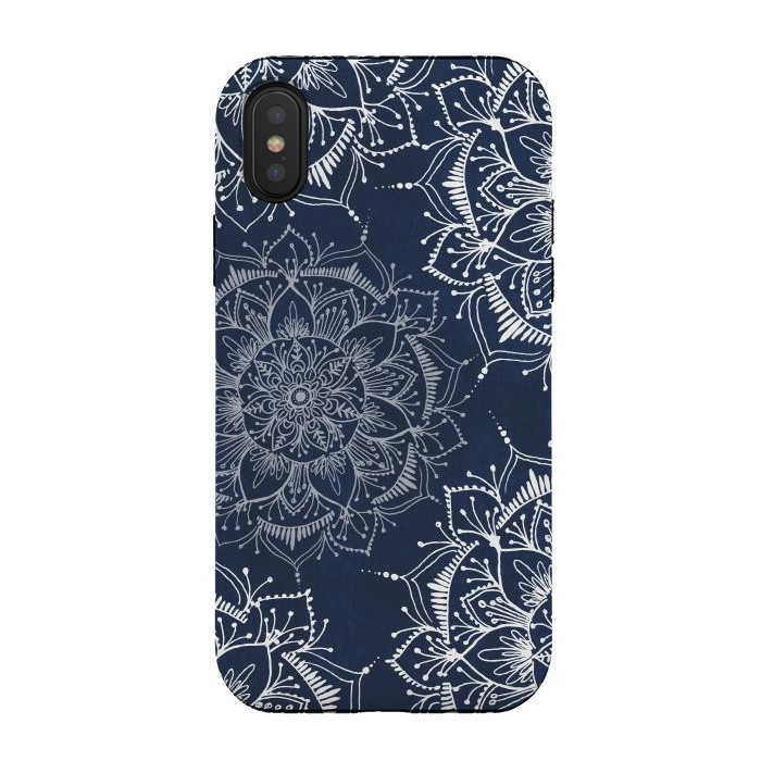 iPhone Xs / X StrongFit Floral Blue by Rose Halsey