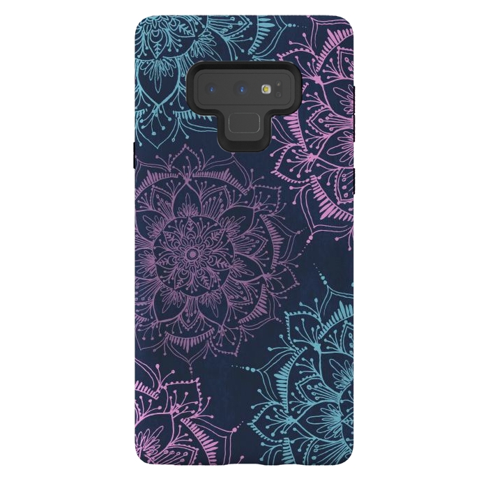 Galaxy Note 9 StrongFit bliss mandala pattern by Rose Halsey