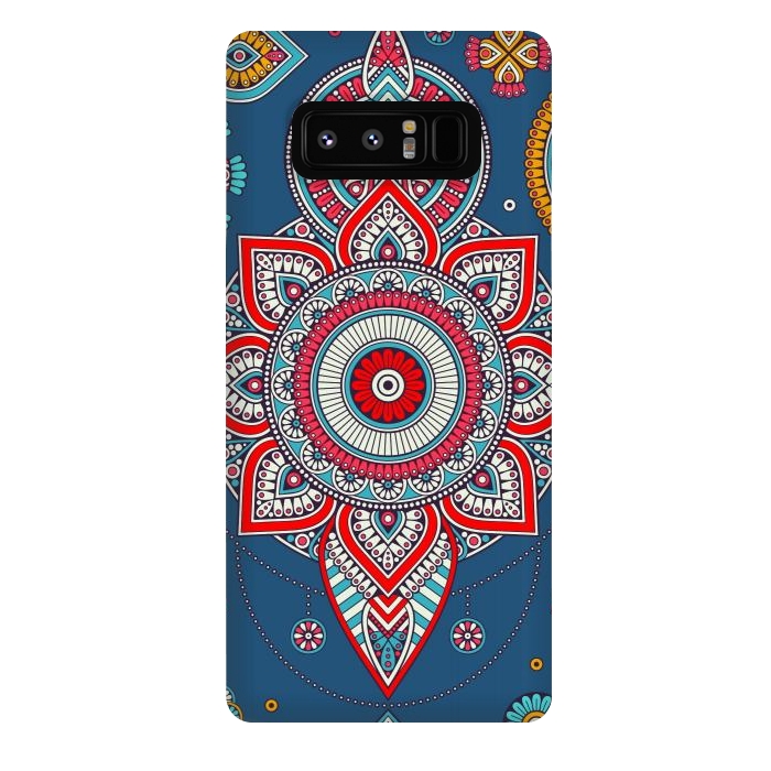 Galaxy Note 8 StrongFit Blue Mandala Of The Indians  by ArtsCase