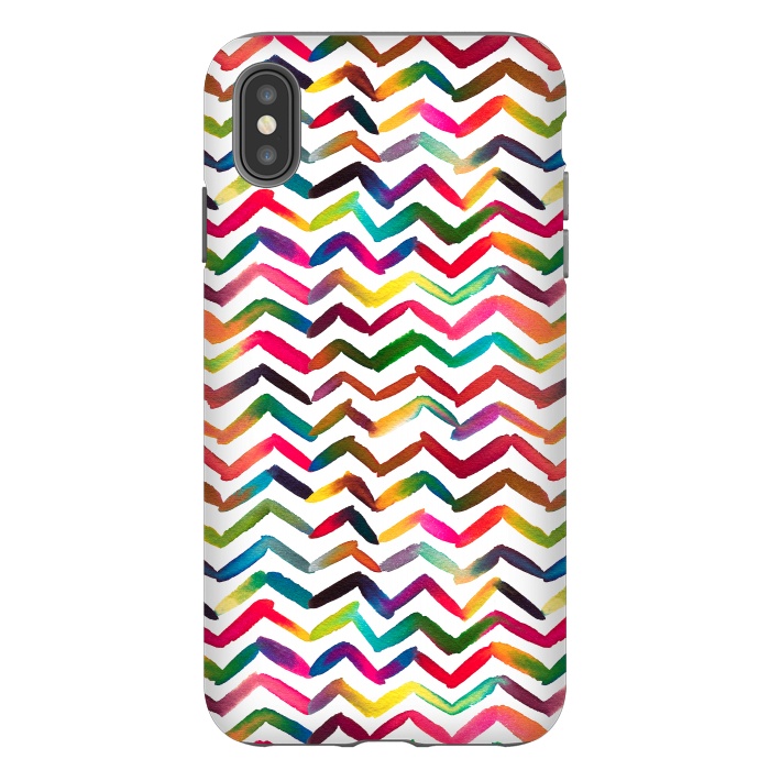 iPhone Xs Max StrongFit Chevron Stripes Multicolored by Ninola Design