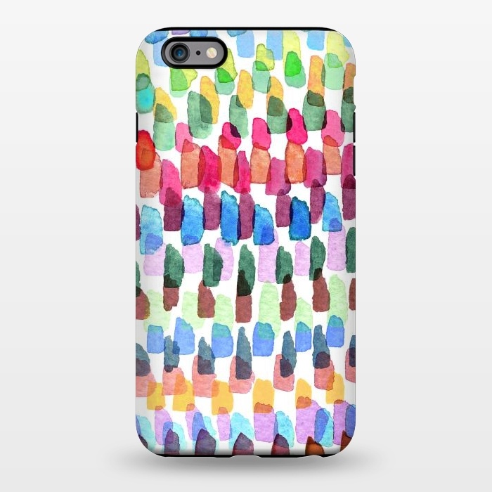 iPhone 6/6s plus StrongFit Colorful Brushstrokes Stains  by Ninola Design