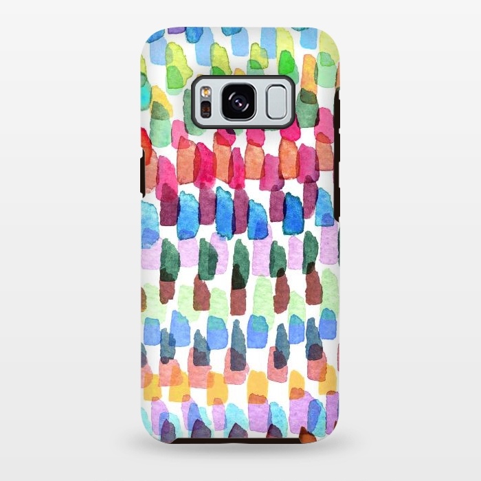 Galaxy S8 plus StrongFit Colorful Brushstrokes Stains  by Ninola Design