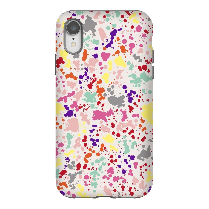 iPhone Xr StrongFit Color Splatter Drops by Ninola Design