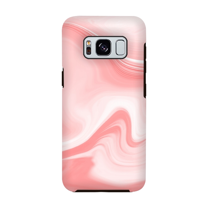 Galaxy S8 StrongFit pink marble print by MALLIKA
