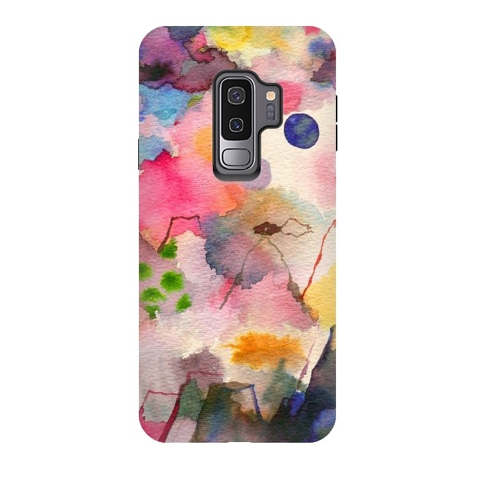 Galaxy S9 plus StrongFit Watercolor Dreamscape Landscape by Ninola Design